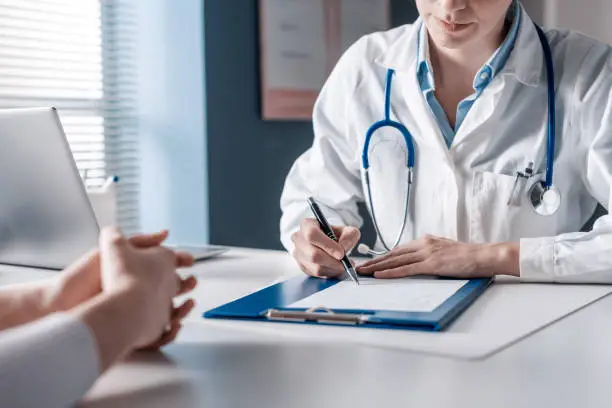Consulting a lady doctor